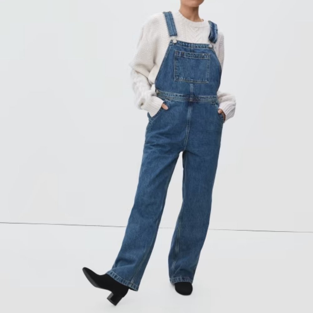 Everlane The Denim Overalls Organic Cotton Size 14/XL NWT